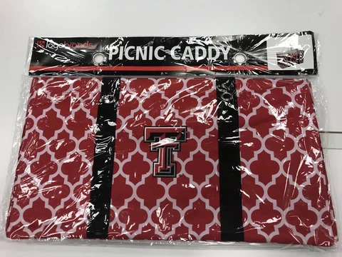 NEW Collegiate Texas Tech Tailgate/Tote Bag/Picnic Caddy 22”x10”x12” Cover