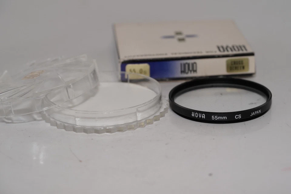 Hoya 55 mm CS (Cross Screen) Screw-In Filter with Case Made in Japan (K-72) - Image 1 of 2