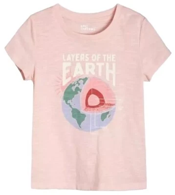 Camiseta EPIC THREADS Niñas Pequeñas Gráfico Tierra Rosa Cristal Nueva con Etiquetas Foto 1 de 4