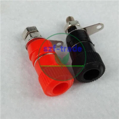2PCS Small speaker Audio Cable Binding Posts Insulated Banana Plug new