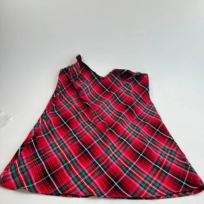 Vestido de noche Victoria's Secret ribete de encaje a cuadros con logotipo VS rojo talla XXL NUEVO CON ETIQUETAS Foto 1 de 4