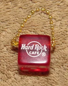 Llavero de dados de casino Hard Rock Café Las Vegas, NV - Imagen 1 de 1