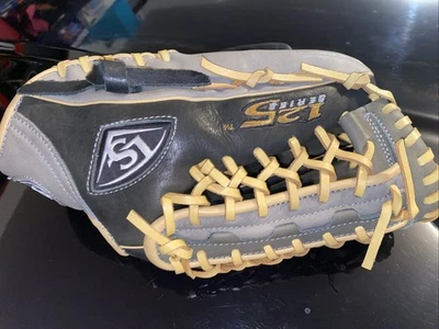 Louisville Slugger 125 系列手套 Outfield LHT 黑色/灰色 12.75 英尺 — 第 1/4 张图片