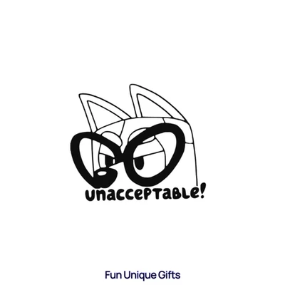 Inaceitável! Adesivo de vinil azulado -Várias cores e tamanhos - ENVIO GRÁTIS! - Imagem 1 de 4