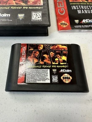 WWF Raw (Sega Genesis) CIB COMPLETE & TESTED - Image 1 of 4
