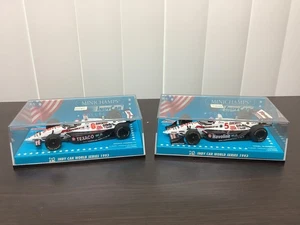 LOT of 2 Minichamps 1/43 Indy Car World Series 1993 Mansell #5 & Andretti #6 NIP - Picture 1 of 10