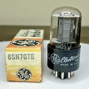 GE 6SN7GTB Vacuum Tube Grey Plates NIB Tested NOS 100%/100% - Picture 1 of 6