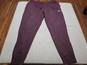 Champion Reverse Weave Sweatpants 2XL Maroon Burgundy Joggers Embroidered Logo - Picture 1 of 11