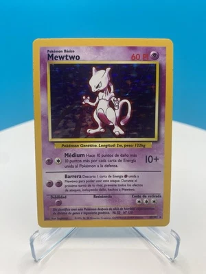 Mewtwo – Holo – Spanish Base Set (1999) Card #10/102 (Edición en Español) LP - Image 1 of 4