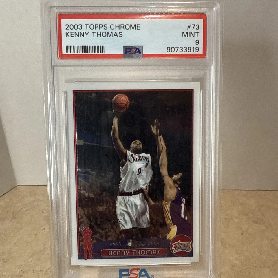 Kenny Thomas 2003-04 Topps cromo #73 76ers PSA 9 Foto 1 de 4