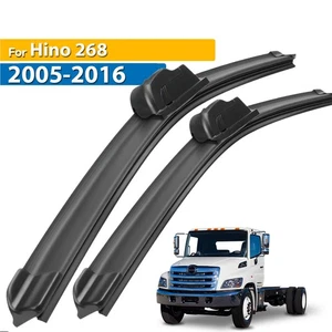 Juego de 2 escobillas de limpiaparabrisas planas para Hino 268 2005-2016 26" 22" - Imagen 1 de 6