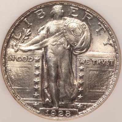 1928 P Standing Liberty Quarter, Choice BU, NGC MS63, Sharp, Nearly Full Head! - Image 1 of 4
