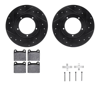 For Porsche 912 65-69 Drilled & Slotted Front Brake Kit w Performance Sport Pads Foto 1 de 2