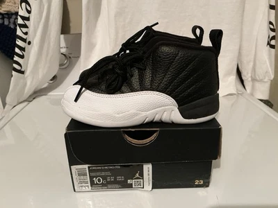 Nike Air Jordan 12 Retro TD 'Playoffs' Sneakers 850000-006 SZ 10c 100% DS W/ BOX - Image 1 of 4