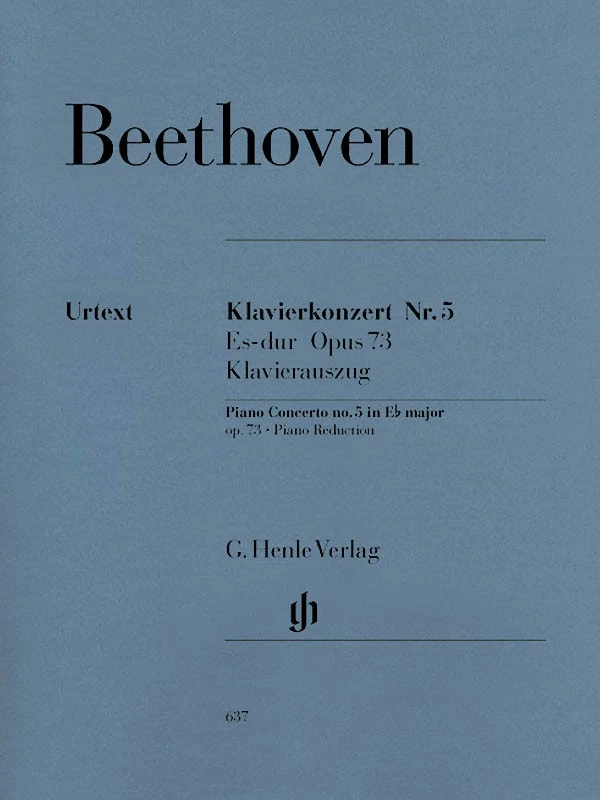 Beethoven Concerto Piano Orchestra E Flat Major No 5 Duets Henle Urtext Book - Image 1 of 1