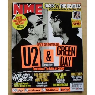 U2 / GREEN DAY NME MAGAZINE NOV 18 2006 U2 / GREEN DAY COVER WITH MORE INSIDE UK - Image 1 of 2
