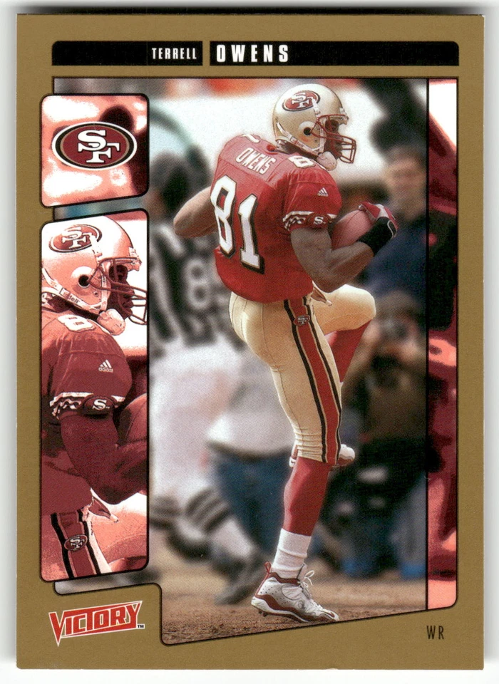 Terrell Owens 2001 Upper Deck Victory Gold Football Excellent - Image 1 of 2