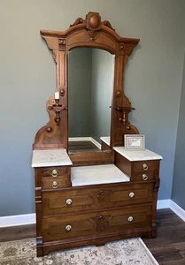 Victorian Eastlake Drop Well Dresser - Picture 1 of 7