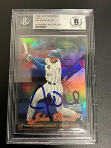 1998 Flair Showcase Row 2 #99 John Olerud Signed Auto Mets Beckett Slabbed 801 - Picture 1 of 3