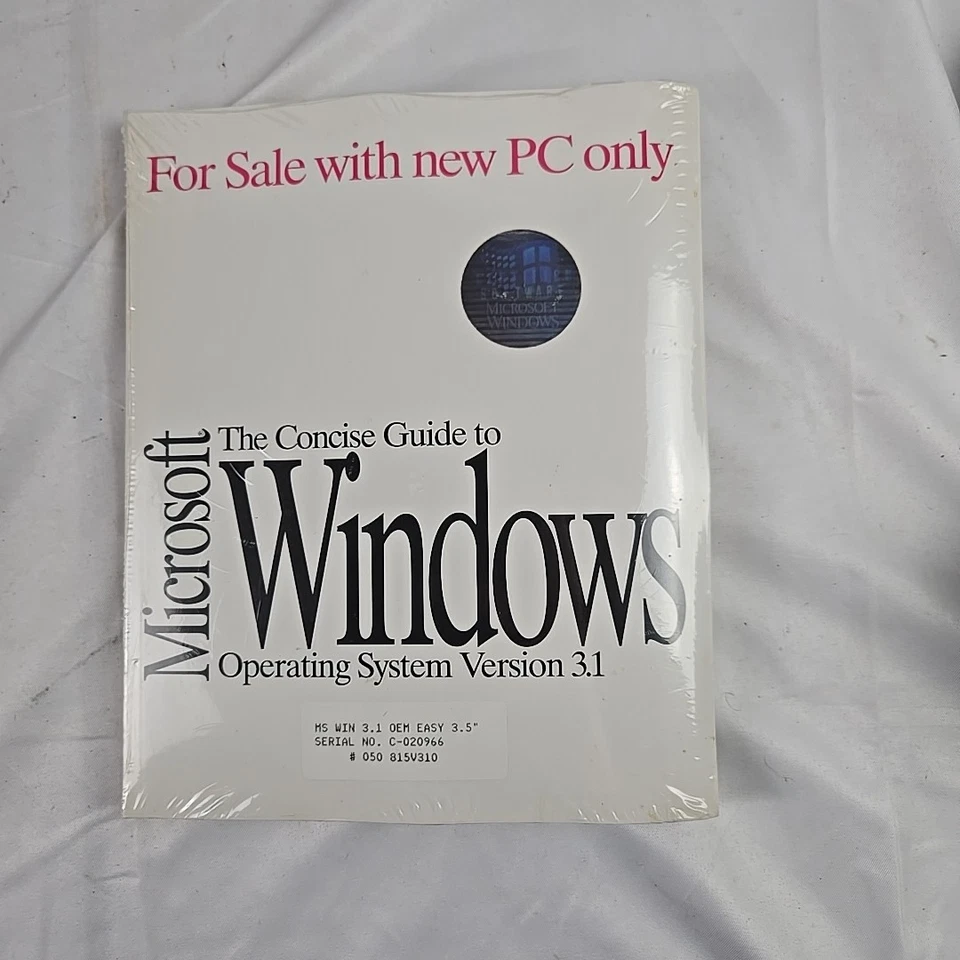 Microsoft Windows 3.1 Operating System Software on 3.5" Floppy Disk *New/Sealed* - Image 1 of 1