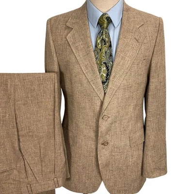 Traje de hombre Kuppeheimer 40R 33W 33L marrón mancha tweed multi Thomas Wolfe Foto 1 de 4