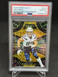 PSA 10 2018 Panini Select Sensations Joey Bosa Gold Prizm Refractor /10 SE10 GEM - Picture 1 of 2