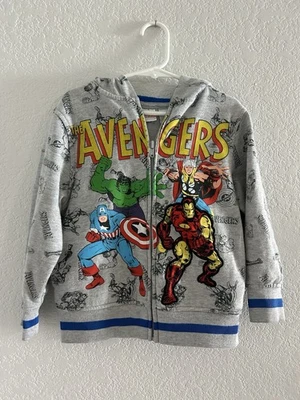 Marvel Avengers Boys Hooded Zip Jacket Size 5 - Image 1 of 4