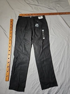 Pantalone uomo Joseph Abboud 36x30 lino nero chino leggero preppy nuovo con etichetta - Foto 1 di 16