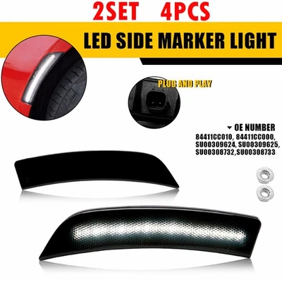 4 luces LED laterales para Toyota GR86 2022-2023 Subaru BRZ lente ahumada P Foto 1 de 4