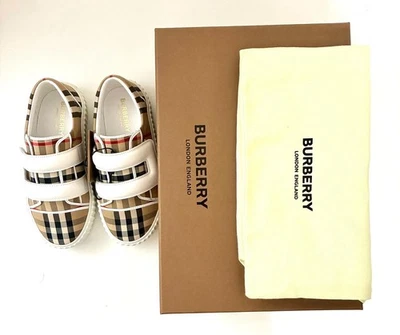 Zapatillas Burberry Mark Vintage Check Lona Niños EU 30 US 13 Foto 1 de 2