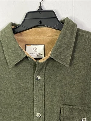 Legendary Whitetails Shirt Mens XL Green Button Down HeavyFlannel Outdoor Pocket - Image 1 of 4