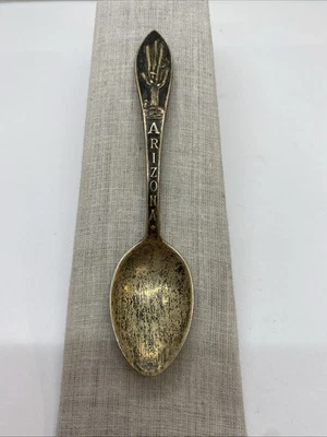 Cuchara de recuerdo estatal de plata esterlina ARIZONA SAGUARO CACTUS *Hermosa 10,8 gramos Foto 1 de 4