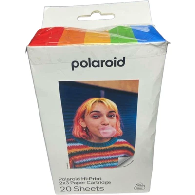 Polaroid Hi-Print 2x3 Paper Cartridge 20 Sheets Color Film Refill Pack Wear - Image 1 of 4