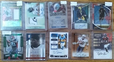 NFL/NCAA Football Cards Rookie Autos Lot Of 10 - See Description For Players - Image 1 of 4