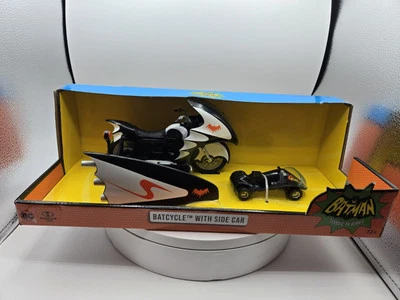 McFarlane Toys DC Retro: Batman 66 Batcycle with Side Car - Damaged Box - Image 1 of 4
