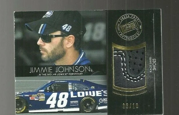 Jimmie Johnson 2012 Press Pass Redline Race Used Shoe Patch  #03/10 - Image 1 of 1