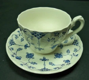 Vintage 1982 Myott Finlandia Cup and Saucer Staffordshire England Blue & White - Picture 1 of 6