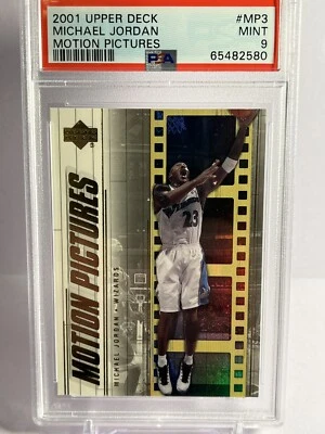 MICHAEL JORDAN 2001 CUBIERTA SUPERIOR PELÍCULAS INSERCIÓN #MP3 COMO NUEVO PSA 9 ¡CABRA! RARO Foto 1 de 2