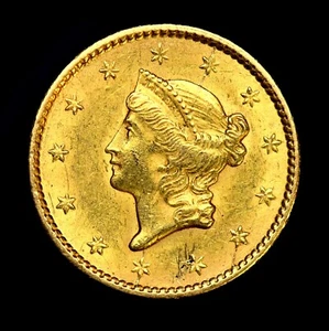 1850 $1 GOLD PIECE ✪ UNCIRCULATED UNC ✪ TYPE 1 T1 CHOICE ORIGINAL COIN ◢TRUSTED◣ - Picture 1 of 2