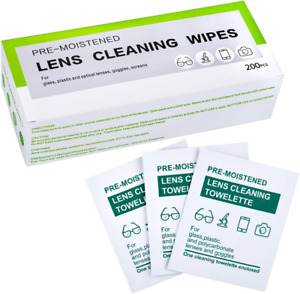 Lens Wipes for Eyeglasses Pre Moistened Lens Cleaning Wipes Individually Wrapped
