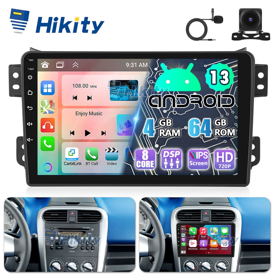 8-Core CarPlay Android13 Autoradio Für Suzuki Splash Opel Agila B GPS Navi WIFI - Bild 1 von 4