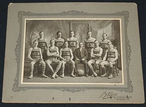 1909-1910 - S.M.L. BASKETBALL TEAM - CABINET PHOTO - STONE STUDIO, BROOKLYN NY - Picture 1 of 7