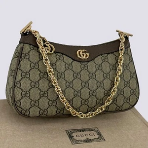 Authentic Gucci GG Monogram Logo Ophidia 2WAY Small Shoulder Hand Bag 735132 - Picture 1 of 24