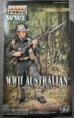 BBI ELITE FORCE WWII Australian Corporal PADDY RYAN Figure 1/6 Unused Cover