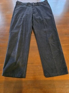 HAGGAR MENS PANT 38 x 30 NAVY BLUE CLASSIC FIT STRETCH CORDUROY FLAT - Picture 1 of 8