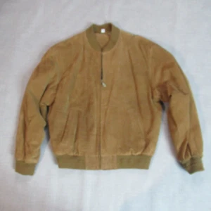 Outdoor Exchange Jacket Mens Size Medium Brown Suede Leather Bomber Casual Coat - Picture 1 of 10