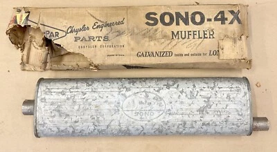 Глушитель новый из старых запасов MoPar SONO 4X 1956 57 58 59 60 Chrysler Hemi Imperial Dodge Plymouth - Изображение 1 из 4