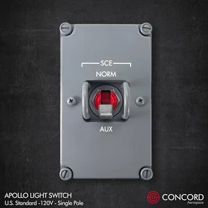 APOLLO NASA COMMAND MODULE LIGHT SWITCH PANEL WALLPLATE WITH SINGLE POLE TOGGLE - Picture 1 of 3