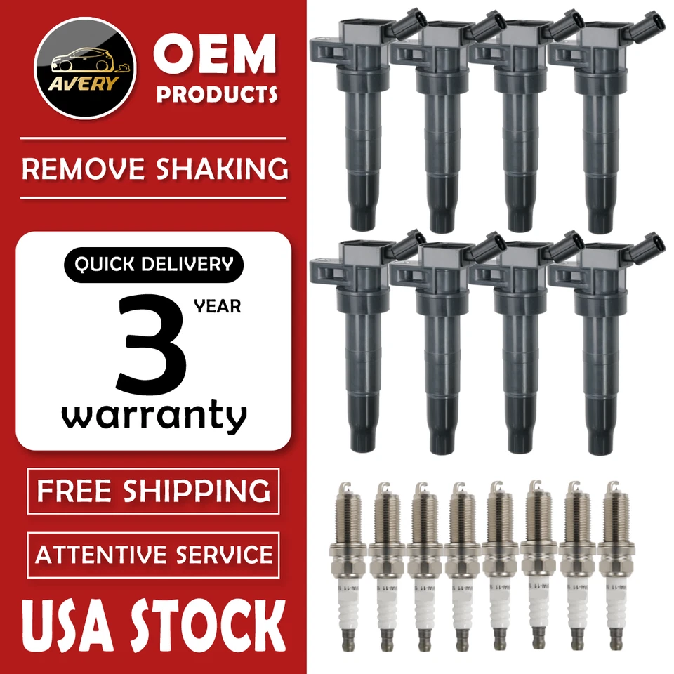 OEM 8 Ignition Coil Spark Plug for 2009-17 Hyundai & Kia Racing 4.6L 5.0L UF611 - Imagem 1 de 4