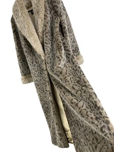 Vintage Monterey Fashions Leopard Print Faux Fur Coat Small USA RF10184 EUC - Picture 1 of 10